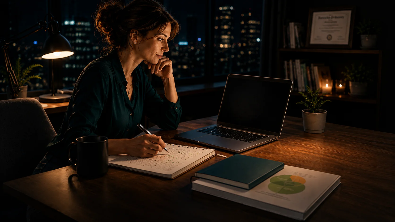 Professionista della salute durante formazione online